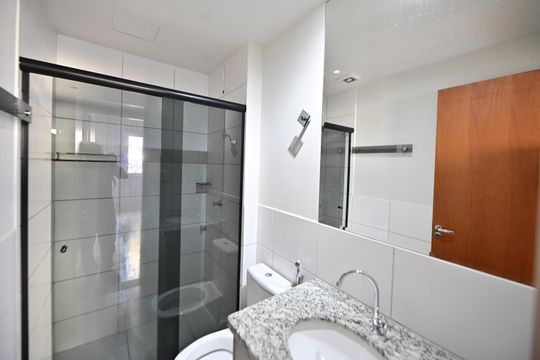 Banheiro Social de apartamento para alugar com 2 quartos, 60m² em Vila Adelia, Goiânia