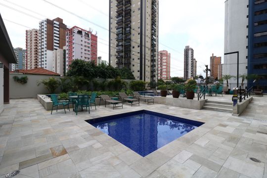 Área Comum - Piscina de apartamento à venda com 3 quartos, 117m² em Vila Bastos, Santo André