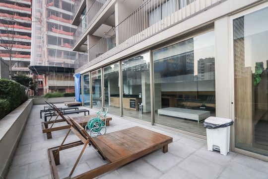 Área comum de kitnet/studio à venda com 1 quarto, 58m² em Jardins, São Paulo
