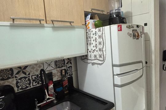 Cozinha de apartamento à venda com 3 quartos, 69m² em Parque Erasmo Assunção, Santo André