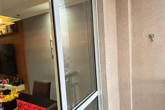 Varanda da Sala de apartamento à venda com 3 quartos, 69m² em Parque Erasmo Assunção, Santo André