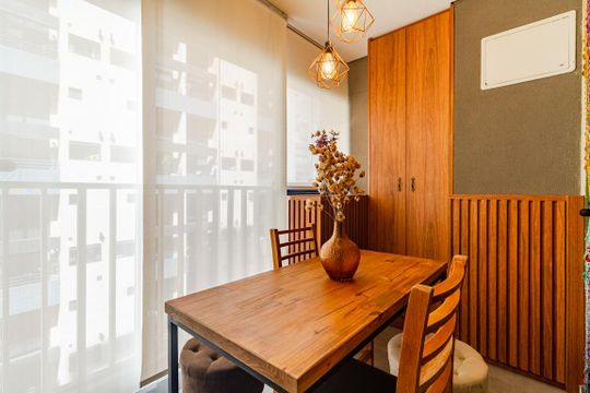 Varanda de apartamento à venda com 1 quarto, 40m² em Pinheiros, São Paulo