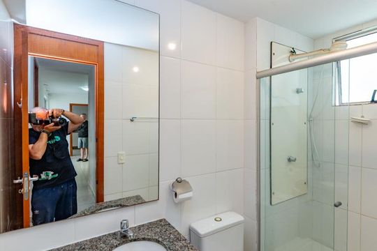 Banheiro Social de apartamento à venda com 3 quartos, 87m² em Buritis, Belo Horizonte