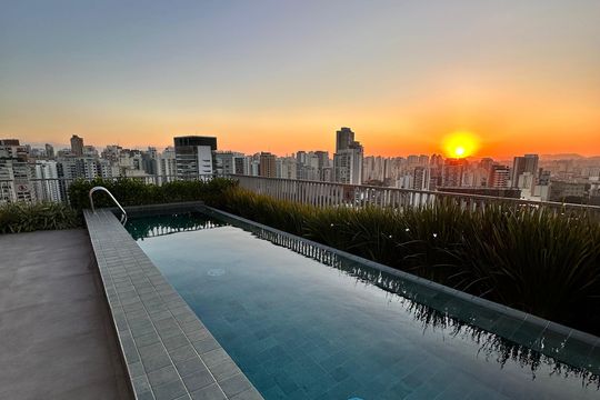 Área comum - Piscina de kitnet/studio à venda com 1 quarto, 24m² em Perdizes, São Paulo