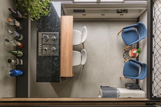 Sala de apartamento para alugar com 1 quarto, 55m² em Santo Amaro, São Paulo