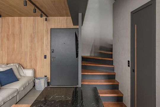 Sala de apartamento à venda com 1 quarto, 55m² em Santo Amaro, São Paulo