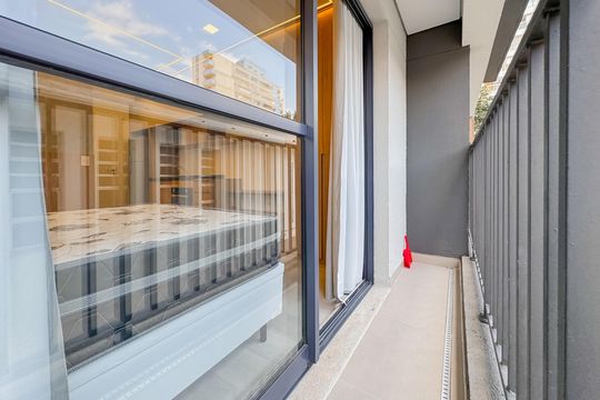 Varanda de kitnet/studio para alugar com 1 quarto, 24m² em Vila Mariana, São Paulo