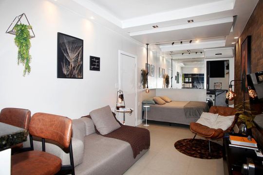 Studio - Sala de kitnet/studio para alugar com 1 quarto, 30m² em Centro Histórico, Porto Alegre