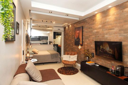 Studio - Sala de kitnet/studio para alugar com 1 quarto, 30m² em Centro Histórico, Porto Alegre
