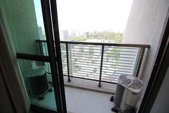Varanda de kitnet/studio para alugar com 1 quarto, 38m² em Jacarepaguá, Rio de Janeiro