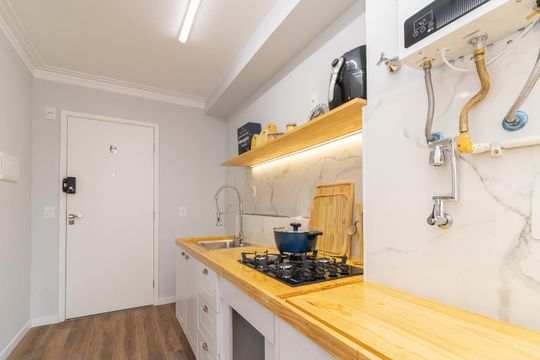 Cozinha de apartamento para alugar com 2 quartos, 35m² em Cidade Patriarca, São Paulo