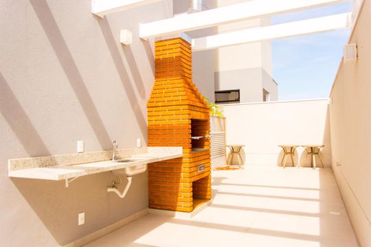 Área comum - Churrasqueira de apartamento à venda com 2 quartos, 55m² em Vila Tibiriçá, Santo André