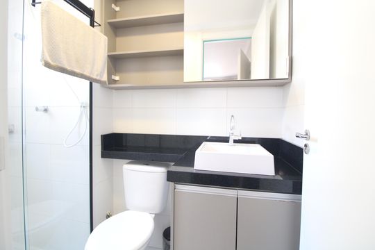 Banheiro Social de apartamento à venda com 1 quarto, 35m² em Socorro, São Paulo