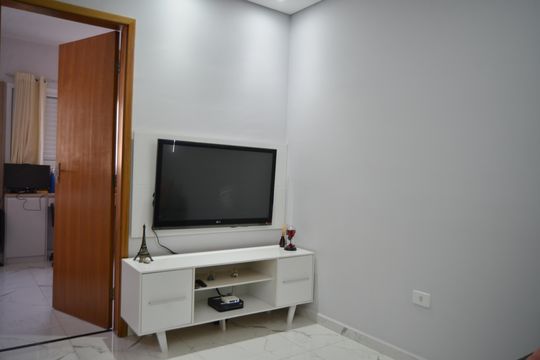 Sala de apartamento à venda com 2 quartos, 90m² em Vila Pires, Santo André