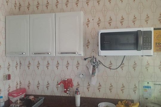 Cozinha de apartamento para alugar com 1 quarto, 39m² em Boqueirão, Praia Grande