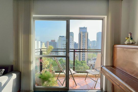 Varanda da Sala de apartamento à venda com 4 quartos, 160m² em Pinheiros, São Paulo