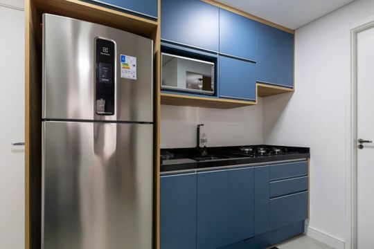 Cozinha de apartamento à venda com 1 quarto, 25m² em Vila Buarque, São Paulo
