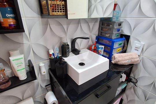 Banheiro Social de kitnet/studio à venda com 2 quartos, 42m² em Santa Paula, São Caetano do Sul