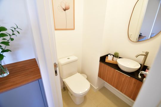 Lavabo de apartamento à venda com 3 quartos, 105m² em Nova Campinas, Campinas