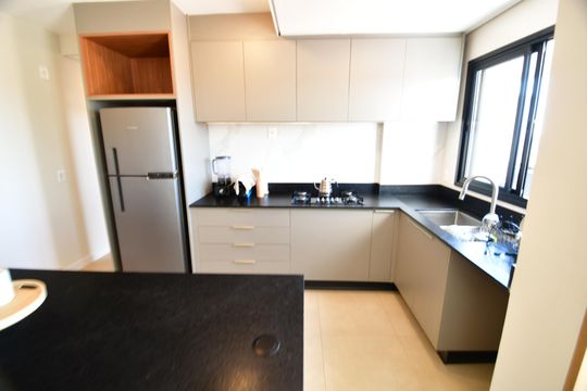 Cozinha de apartamento à venda com 3 quartos, 105m² em Nova Campinas, Campinas