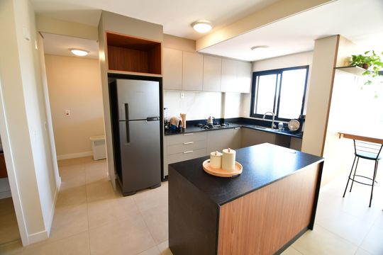 Cozinha de apartamento à venda com 3 quartos, 105m² em Nova Campinas, Campinas