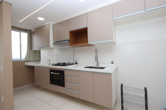 Cozinha de apartamento à venda com 2 quartos, 35m² em Conjunto Habitacional Teotonio Vilela, São Paulo