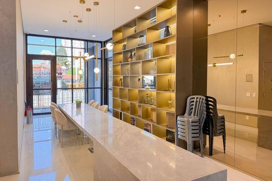 Área comum de kitnet/studio para alugar com 1 quarto, 45m² em Chácara Klabin, São Paulo