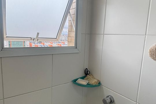 Banheiro da Suíte 1 de apartamento à venda com 2 quartos, 78m² em Campestre, Santo André