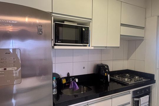 Cozinha de apartamento à venda com 2 quartos, 78m² em Campestre, Santo André