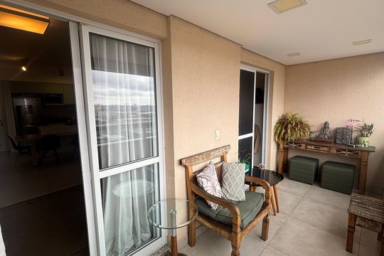 Varanda da Sala de apartamento à venda com 2 quartos, 78m² em Campestre, Santo André
