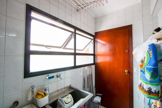 Área de serviço de apartamento à venda com 2 quartos, 84m² em Vila Santa Teresa, Santo André