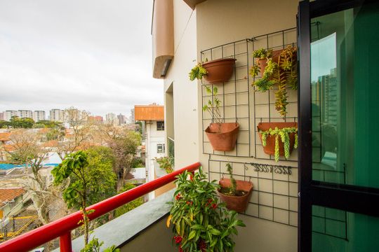 Varanda da sala de apartamento à venda com 2 quartos, 84m² em Vila Santa Teresa, Santo André