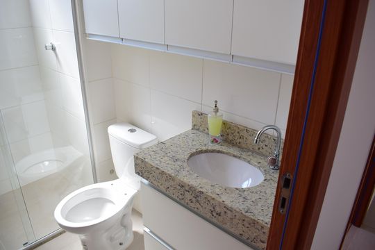 Banheiro de apartamento para alugar com 2 quartos, 48m² em Recreio das Acacias, Ribeirão Preto
