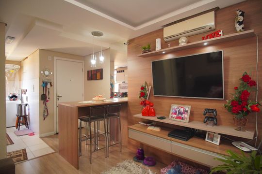 Sala de apartamento para alugar com 2 quartos, 52m² em Santos Dumont, São Leopoldo