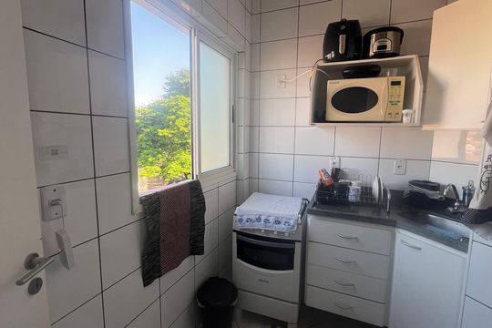 Cozinha de apartamento à venda com 2 quartos, 80m² em Jardim Santa Genebra Ii (barao Geraldo), Campinas