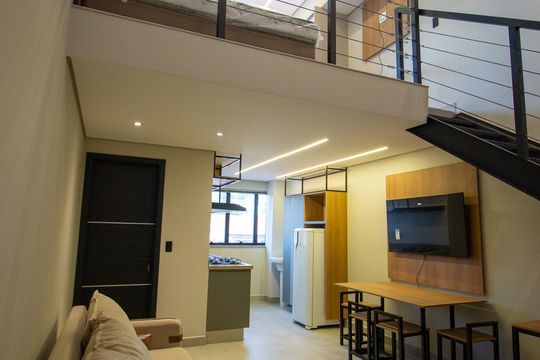 Sala de apartamento para alugar com 1 quarto, 52m² em Jardim Icatu, Votorantim