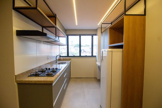 Cozinha de apartamento para alugar com 1 quarto, 52m² em Jardim Icatu, Votorantim