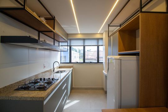 Cozinha de apartamento para alugar com 1 quarto, 52m² em Jardim Icatu, Votorantim