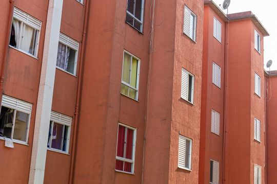 Fachada do bloco de apartamento à venda com 2 quartos, 54m² em Jardim Casa Grande, Diadema