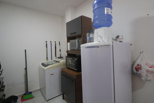 Cozinha e Área de Serviço de apartamento à venda com 2 quartos, 44m² em Estância Velha, Canoas