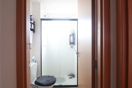 Banheiro Social de apartamento à venda com 2 quartos, 44m² em Estância Velha, Canoas