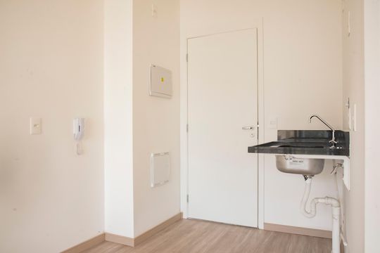 Cozinha de kitnet/studio à venda com 1 quarto, 25m² em Vila Clementino, São Paulo