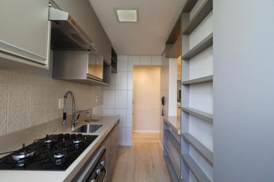 Cozinha de apartamento para alugar com 2 quartos, 48m² em City Ribeirão, Ribeirão Preto