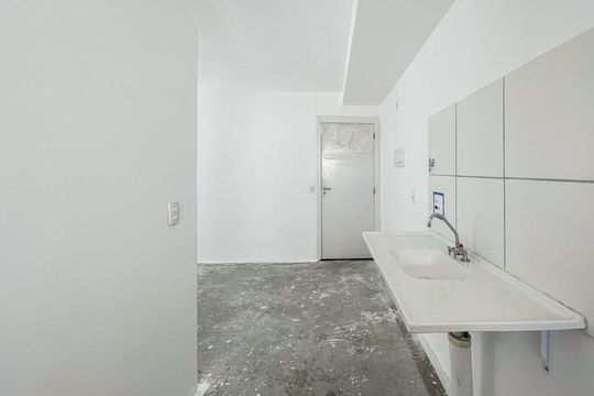 Cozinha de apartamento à venda com 2 quartos, 56m² em Santo Cristo, Rio de Janeiro