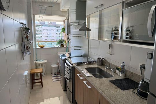 Cozinha de apartamento à venda com 2 quartos, 71m² em Recreio dos Bandeirantes, Rio de Janeiro