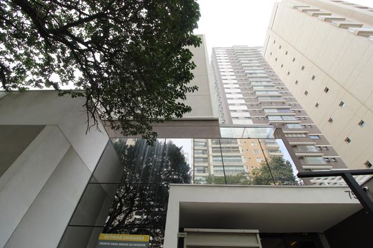 Fachada do Prédio de kitnet/studio à venda com 1 quarto, 30m² em Indianópolis, São Paulo