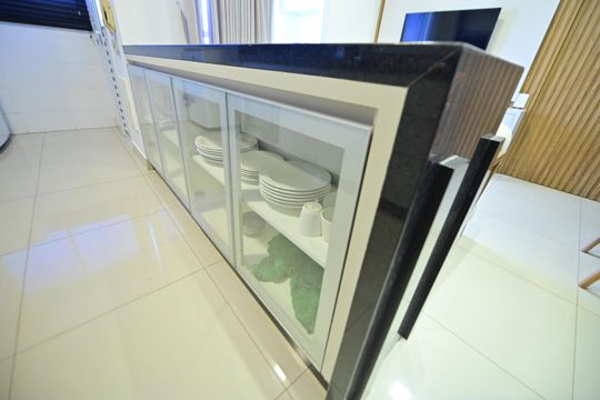 Cozinha de apartamento para alugar com 1 quarto, 42m² em Setor Bueno, Goiânia