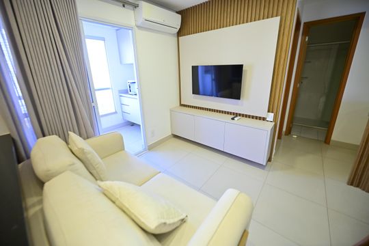 Sala de apartamento para alugar com 1 quarto, 42m² em Setor Bueno, Goiânia