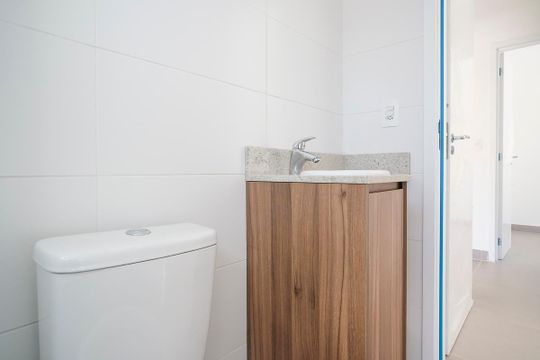 Banheiro da suíte de apartamento para alugar com 3 quartos, 86m² em Barcelona, São Caetano do Sul