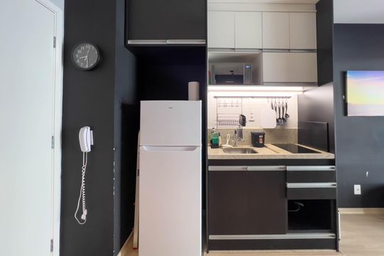 Cozinha de apartamento à venda com 1 quarto, 33m² em Vila Mariana, São Paulo